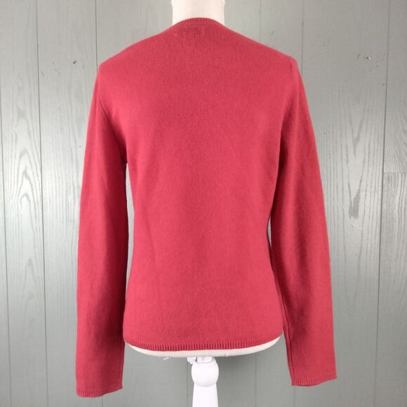 Adrienne Vittadini 2 Ply Cashmere Sweater Womens Red Large Minimalist Capsule - Picture 4 of 9